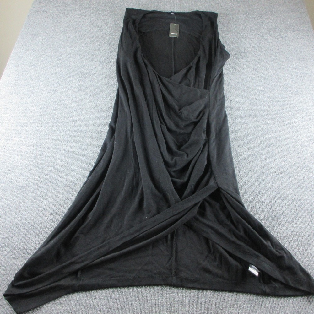 Torrid Maxi Dress Womens 3 Black Cowl Neck Sleeveless Ponte Envelope Hem Stretch